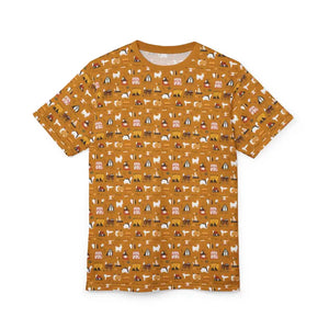 T-shirts - Farm Animals Polyester Tee - All Over Print Unisex - Dipaliz