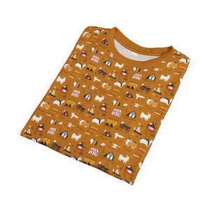 T-shirts - Farm Animals Polyester Tee - All Over Print Unisex - Dipaliz