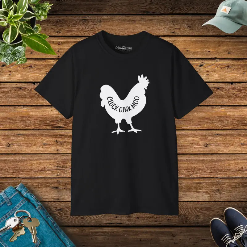 Farm Chicken Unisex Ultra Cotton Tee - Classic Comfort - Black / s T-shirt