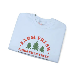 Farm Fresh Christmas Tree Sweatshirt Festive Holiday Top - Dipaliz - Sweatshirts