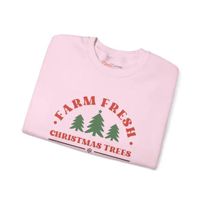 Farm Fresh Christmas Tree Sweatshirt Festive Holiday Top - Dipaliz - Sweatshirts