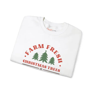 Farm Fresh Christmas Tree Sweatshirt Festive Holiday Top - Dipaliz - Sweatshirts