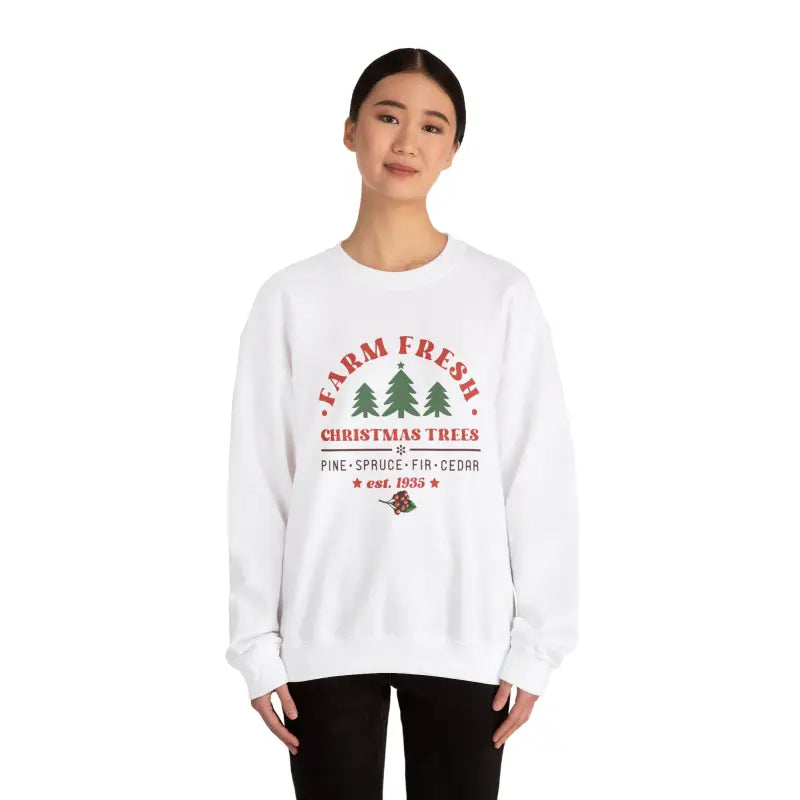 Farm Fresh Christmas Tree Unisex Heavy Blend Crewneck - Sweatshirt