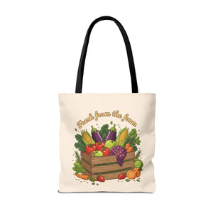 Vibrant Produce Tote Bag - Farm Fresh Canvas Shopper - Dipaliz - Bags