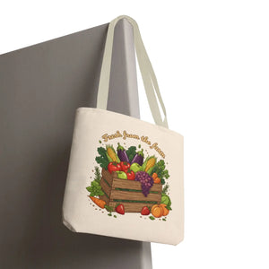 Vibrant Produce Tote Bag - Farm Fresh Canvas Shopper - Dipaliz - Bags