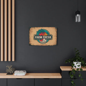Farm Fresh Metal Art Sign – Matte Aluminum - Dipaliz - Novelty Signs