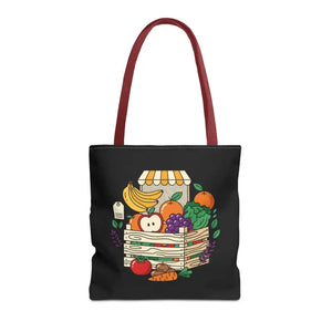 Farmers Market Tote Bag - Fresh Fruit Crate Design - Dipaliz - 16’’ × / Red - Bags