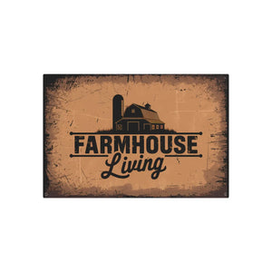 Farmhouse Metal Art Sign – White Aluminum - Dipaliz - Novelty Signs