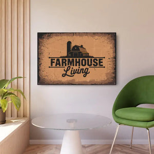 Farmhouse Metal Art Sign - Vintage White Aluminum Composite - Dipaliz - Novelty Signs