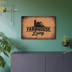 Farmhouse Metal Art Sign - Vintage White Aluminum Composite - Dipaliz - 30″ x 20″ (horizontal) / 0.12’’ - Novelty Signs