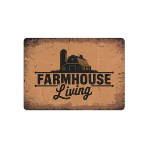 Farmhouse Metal Art Sign - Vintage White Aluminum Composite - Dipaliz - 7’’ x 5’’ (horizontal) / 0.12’’ - Novelty Signs