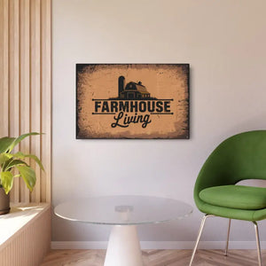 Farmhouse Metal Art Sign - Vintage White Aluminum Composite - Dipaliz - Novelty Signs