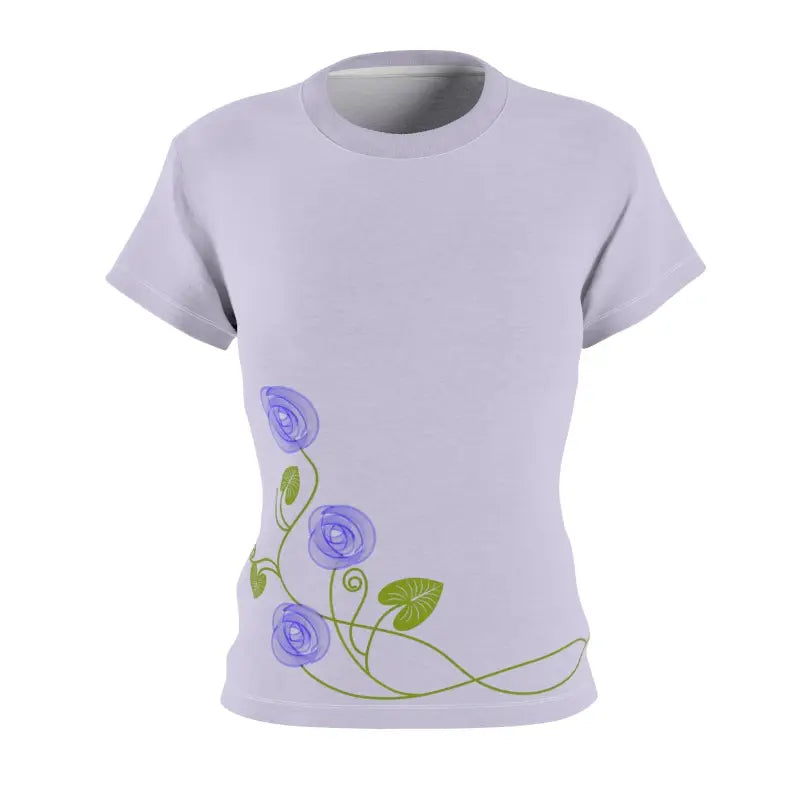 Rock the Vibrant Purple Flowers Polyester Tee - T-shirts