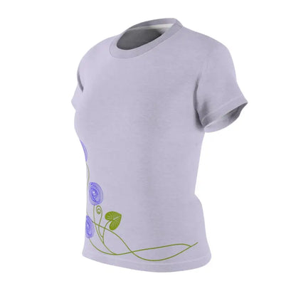 Rock the Vibrant Purple Flowers Polyester Tee - T-shirts