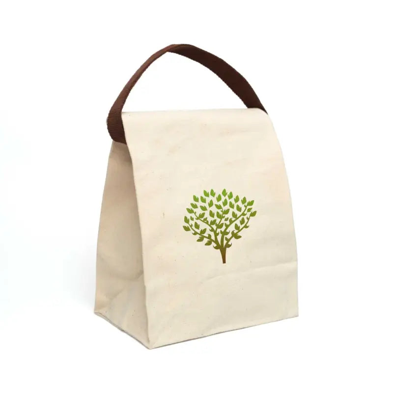 Chic Tree Cotton Canvas Lunch Bag: Style Meets Function - 8’’ x 12.5’’ 5.5’’ / Natural Bags