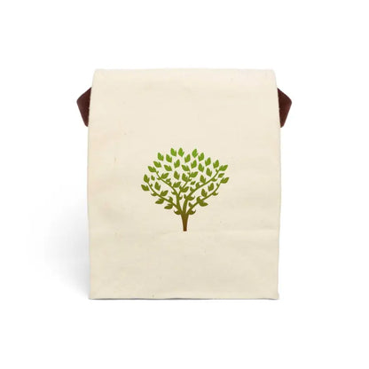 Chic Tree Cotton Canvas Lunch Bag: Style Meets Function - 8’’ x 12.5’’ 5.5’’ / Natural Bags