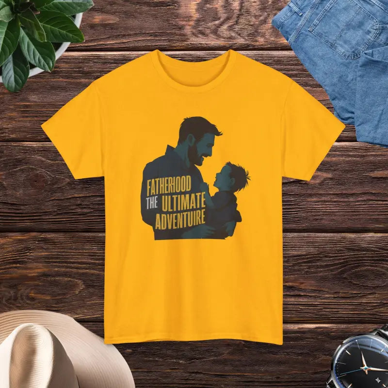 Fatherhood the Ultimate Heavy Cotton Tee - Gold / s T-shirt