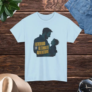 Fatherhood the Ultimate Adventure Tee Heavy Cotton Father’s Day - Dipaliz - Light Blue / s - T-shirts