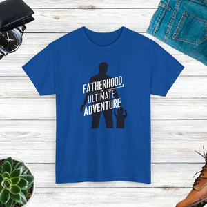 Premium Heavy Cotton Fatherhood the Ultimate Adventure Tee - Dipaliz - Royal / s - T-shirts