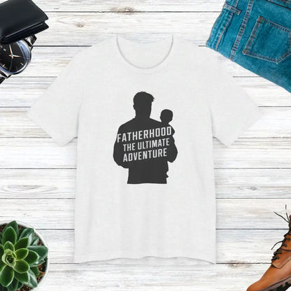 Fatherhood’s Ultimate Adventure Unisex Tee - Ash / Xs T-shirt