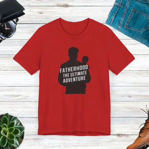 Ultimate Unisex Short Fatherhood Adventure Tee - Dipaliz - Red / Xs - T-shirts