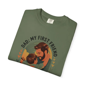 Unisex Cotton Tee - Dad my First Friend Father’s Day Gift - Dipaliz - T-shirts