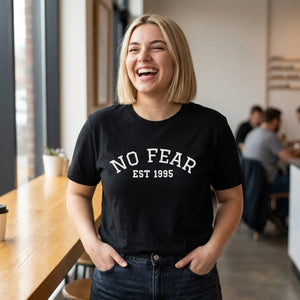 No Fear Skull T-shirt - Steampunk Mechanical Graphic Tee - T-shirts