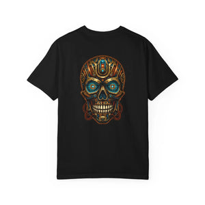No Fear Skull T-shirt - Steampunk Mechanical Graphic Tee - T-shirts