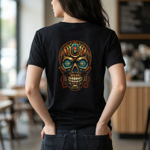 No Fear Skull T-shirt - Steampunk Mechanical Graphic Tee - T-shirts
