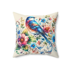 Colorful Birds Spun Polyester Square Pillow - Dipaliz - 18’’ × - Throw Pillows