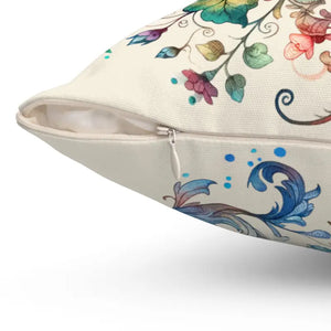 Colorful Birds Spun Polyester Square Pillow - Dipaliz - Throw Pillows