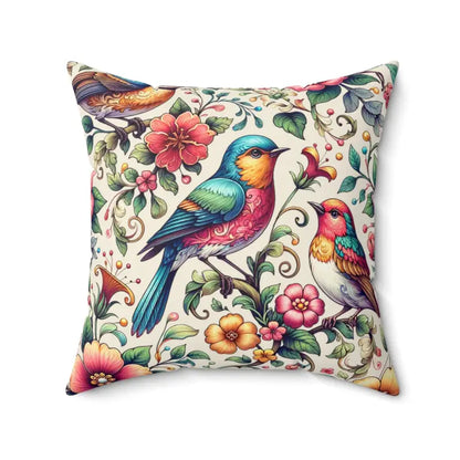 Feathered Flair Spun Polyester Square Pillow for Style & Comfort - 20’’ × Home Decor