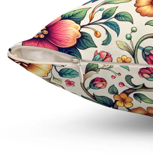 Spun Polyester Square Pillow - Feathered Comfort Design - Dipaliz - Throw Pillows