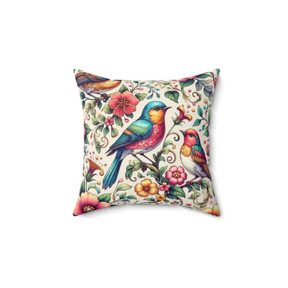 Feathered Flair Spun Polyester Square Pillow for Style & Comfort - Home Decor