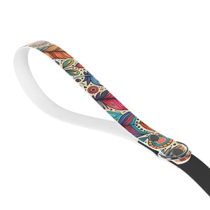 Stylish Feathers Print Dog Leash - Zinc Alloy Snap Hook - Dipaliz - Standard Leashes