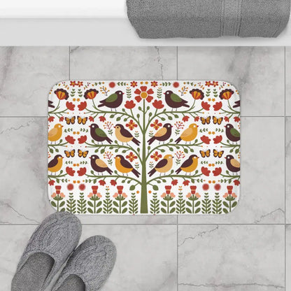 Feathery Delight Bath Mat: Stylish Comfort for your Bathroom - 24’’ × 17’’ Home Decor