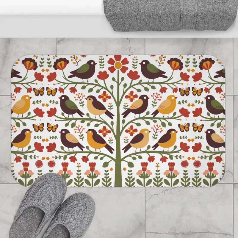 Feathery Delight Bath Mat: Stylish Comfort for your Bathroom - 34’’ × 21’’ Home Decor