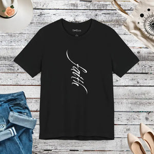 Faith Unisex Jersey Tee - Airlume Combed Ringspun Cotton - Dipaliz - Black / s - T-shirts