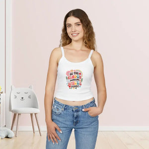 Spaghetti Strap Tank - be the Reason Someone Smiles Today - Dipaliz - Solid White Blend / Xs - Tops