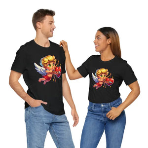 Jersey Short Sleeve Valentines Day Tee - Cupids Arrow - Dipaliz - Black / s - T-shirts