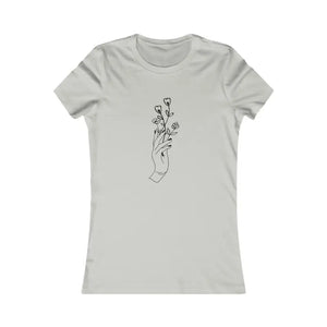 Women’s Favorite Tee - Soft Cotton Hand with Flowers - Dipaliz - T-shirts