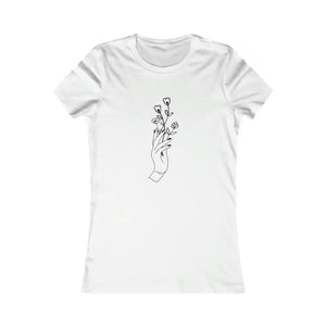 Women’s Favorite Tee - Soft Cotton Hand with Flowers - Dipaliz - s / White - T-shirts