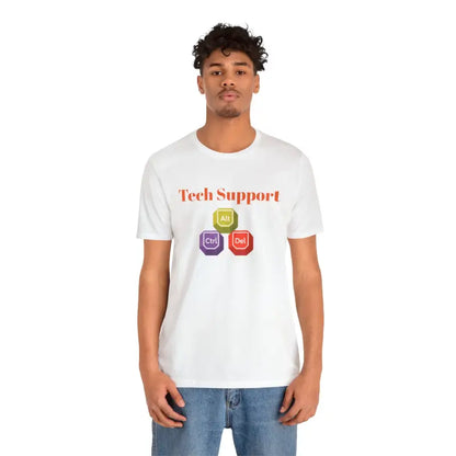 Geek out in Style: Soft Tech Support Tee for Computer Nerds - T-shirt