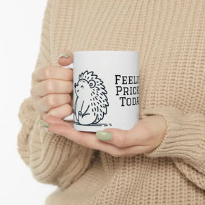 Hedgehog Ceramic Mug - Feeling Prickly Today Funny Coffee Cup - Dipaliz - 11oz - Mugs