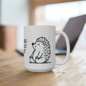 Funny Hedgehog Ceramic Mug - Feeling Prickly Today - Dipaliz - Mugs