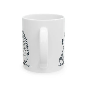 Funny Hedgehog Ceramic Mug - Feeling Prickly Today - Dipaliz - Mugs