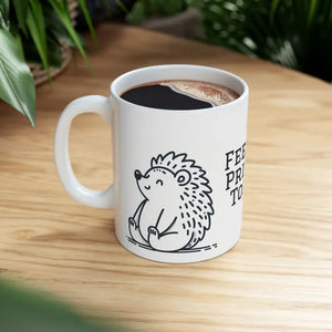 Hedgehog Ceramic Mug - Feeling Prickly Today Funny Coffee Cup - Dipaliz - Mugs