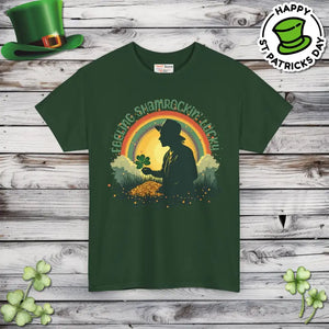 Feeling Shamrockin Lucky Tee Heavy Cotton St Patricks Day - Dipaliz - T-shirts