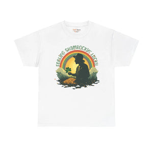 Feeling Shamrockin Lucky Tee - Heavy Cotton St Patricks Day - Dipaliz - T-shirts