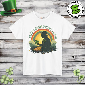 Feeling Shamrockin Lucky Tee - Heavy Cotton St Patricks Day - Dipaliz - T-shirts